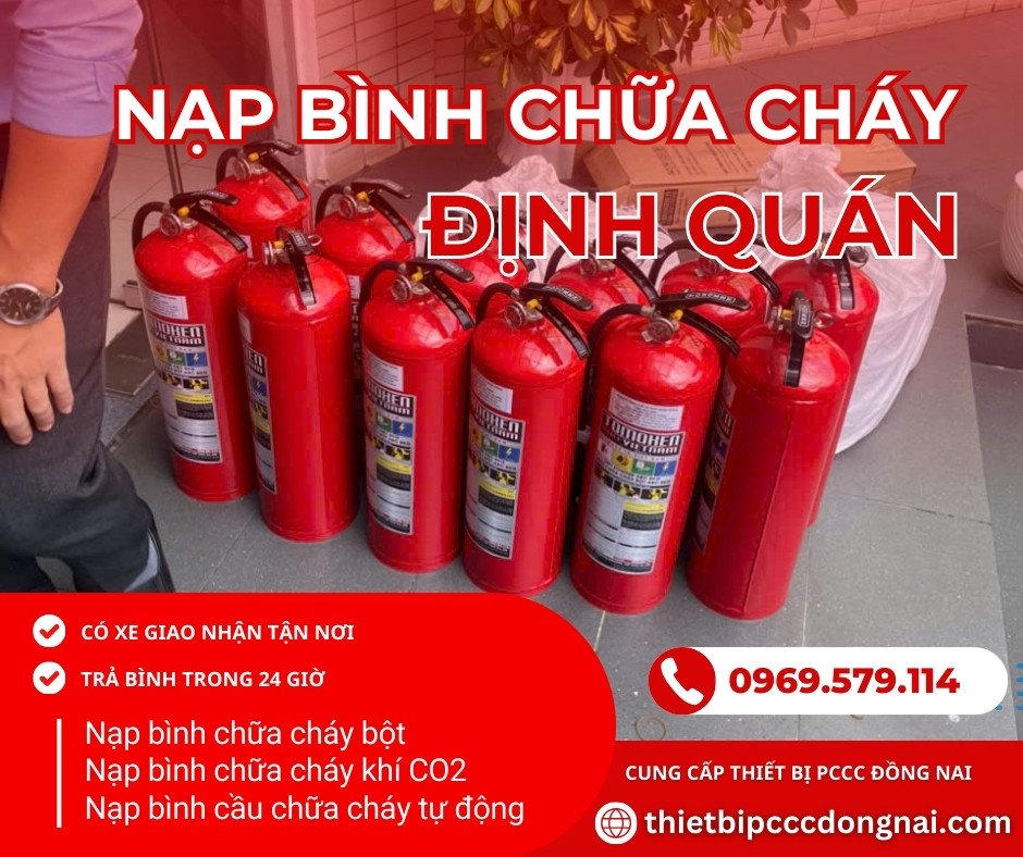 Nạp bình chữa cháy ở Định Quán
