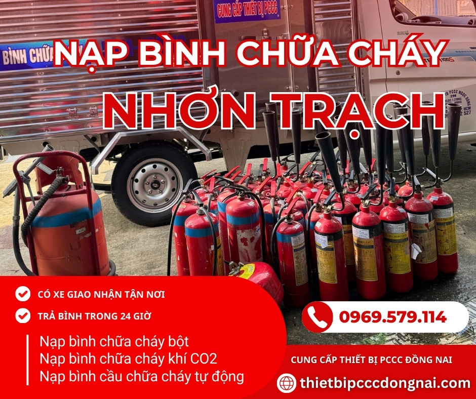 Nạp bình chữa cháy ở Nhơn Trạch