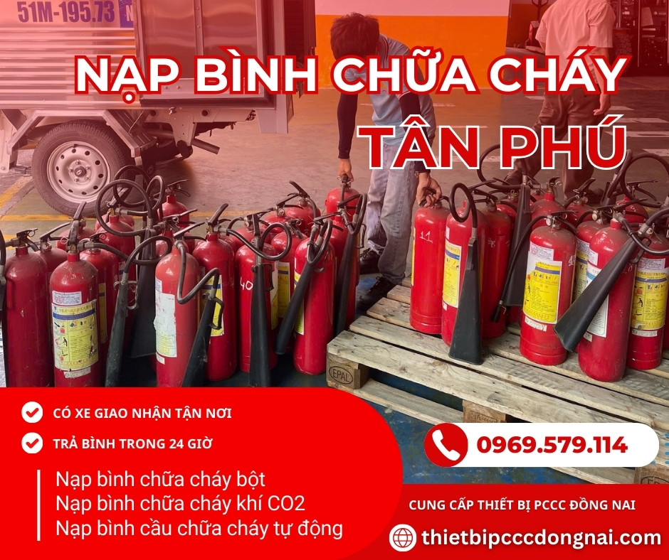 Nạp bình chữa cháy ở Tân Phú, Đồng Nai
