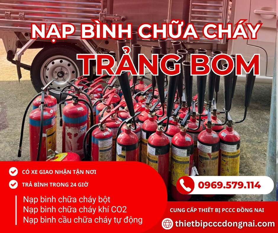 Nạp bình chữa cháy ở Trảng Bom
